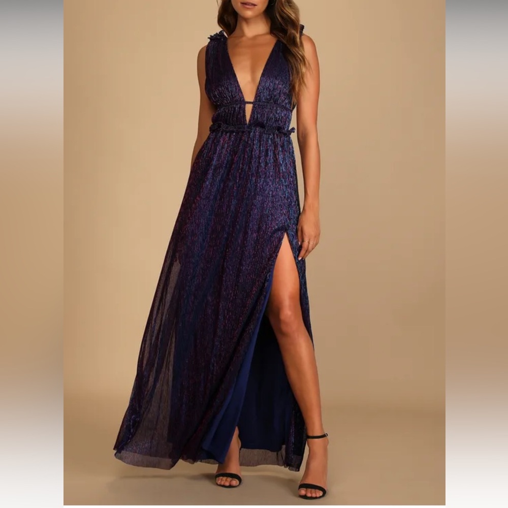 Lulus | Metallic Maxi Dress